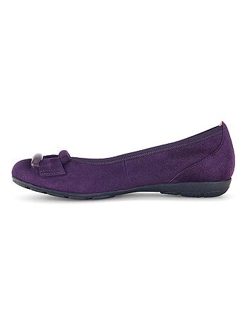 Ballerines en combinaison cuirs
