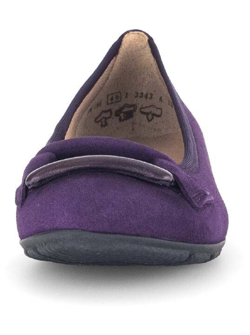 Ballerines  en combinaison cuirs Violet - Kiabi