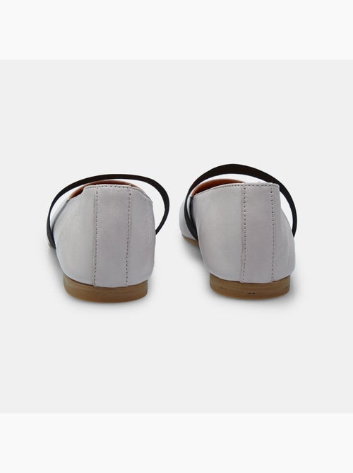 Ballerines en cuir avec bande BATA - Kiabi