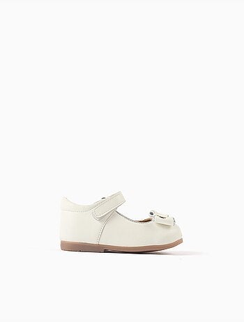 Ballerines en cuir avec nœud décoratif