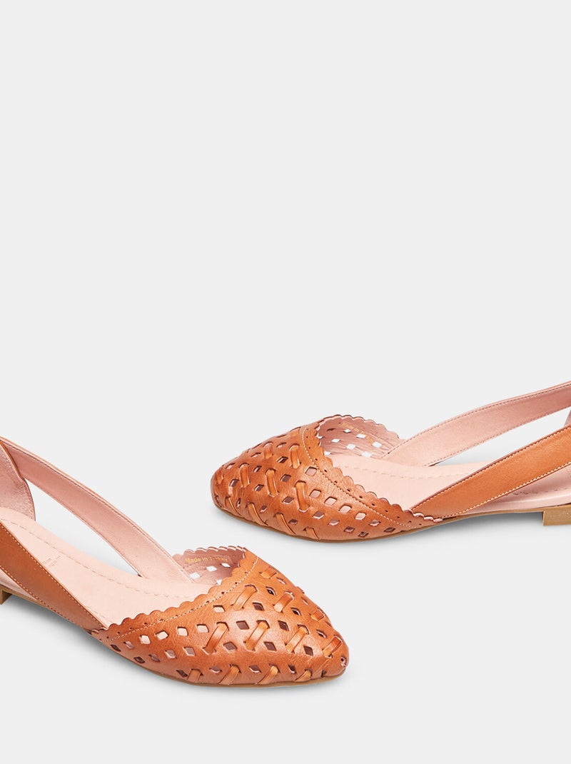 Ballerines en cuir BATA Beige - Kiabi