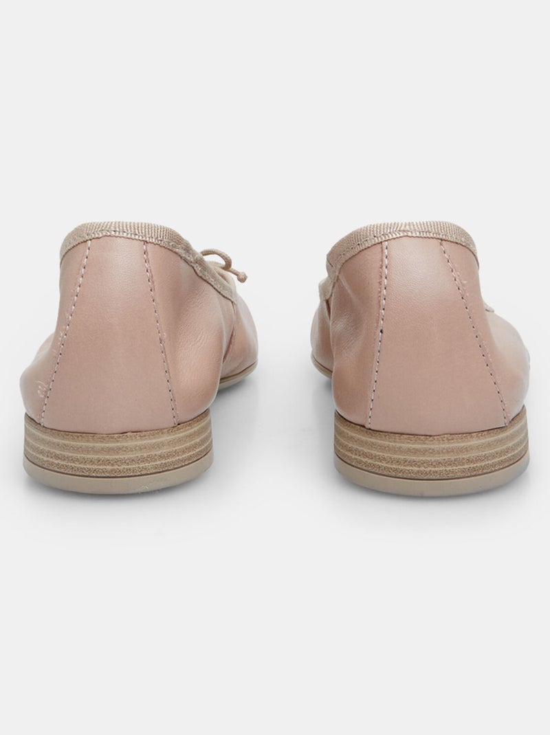 Ballerines en cuir BATA Beige - Kiabi