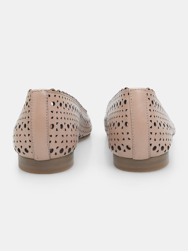 Ballerines en cuir BATA Beige - Kiabi