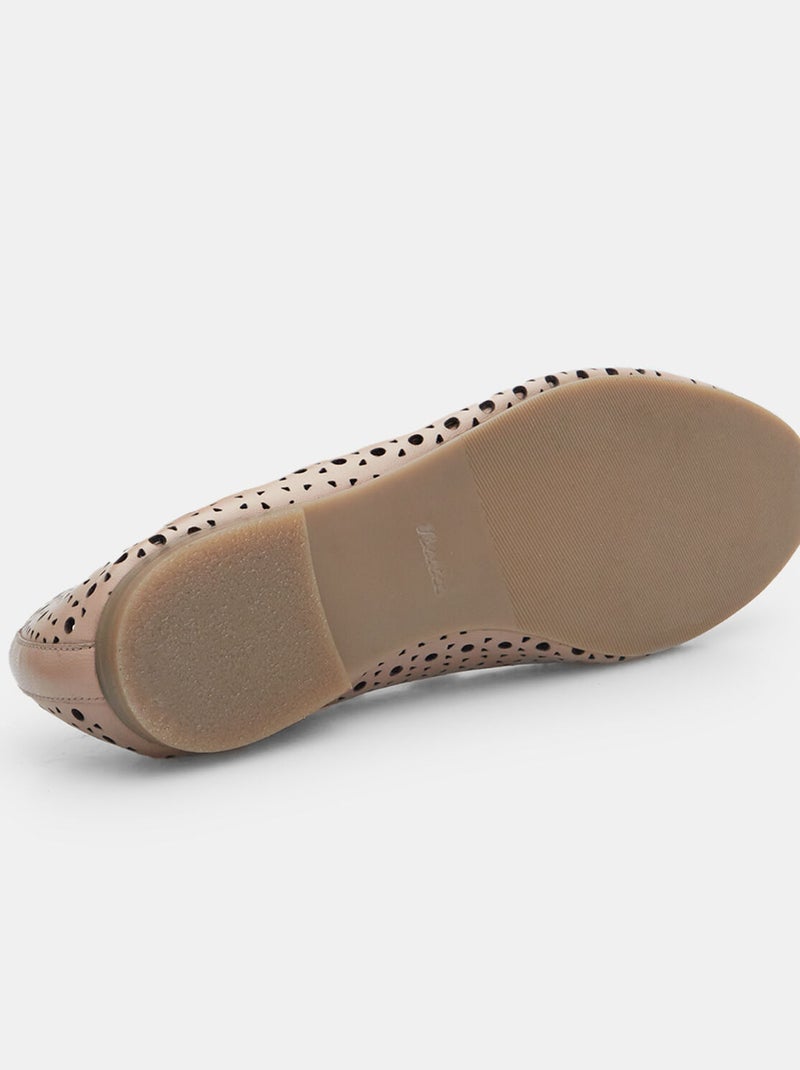Ballerines en cuir BATA Beige - Kiabi