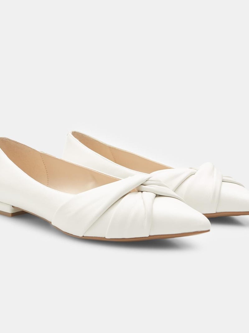 Ballerines en cuir BATA Blanc - Kiabi
