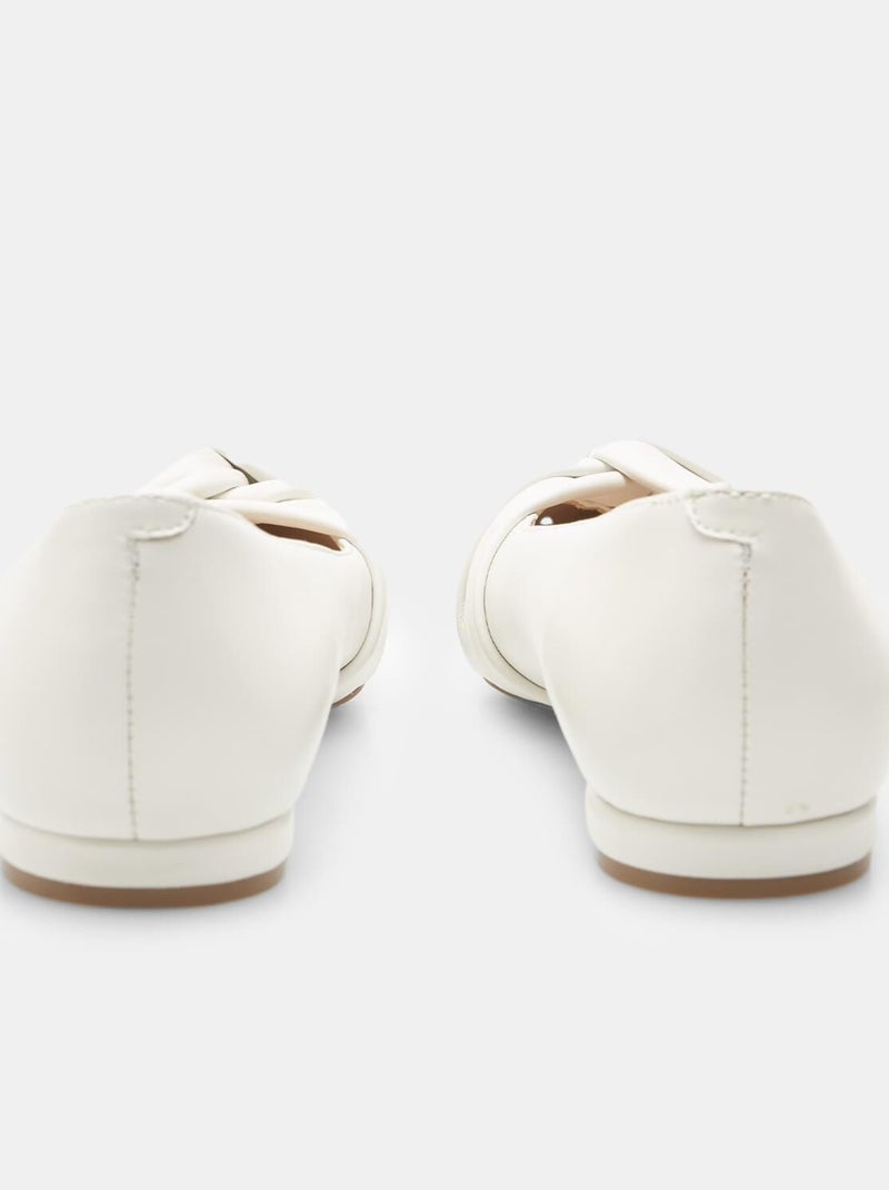 Ballerines en cuir BATA Blanc - Kiabi