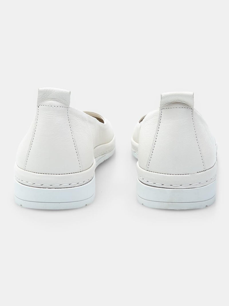 Ballerines en cuir BATA Blanc - Kiabi