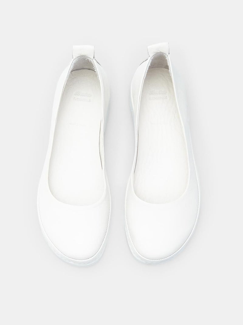Ballerines en cuir BATA Blanc - Kiabi