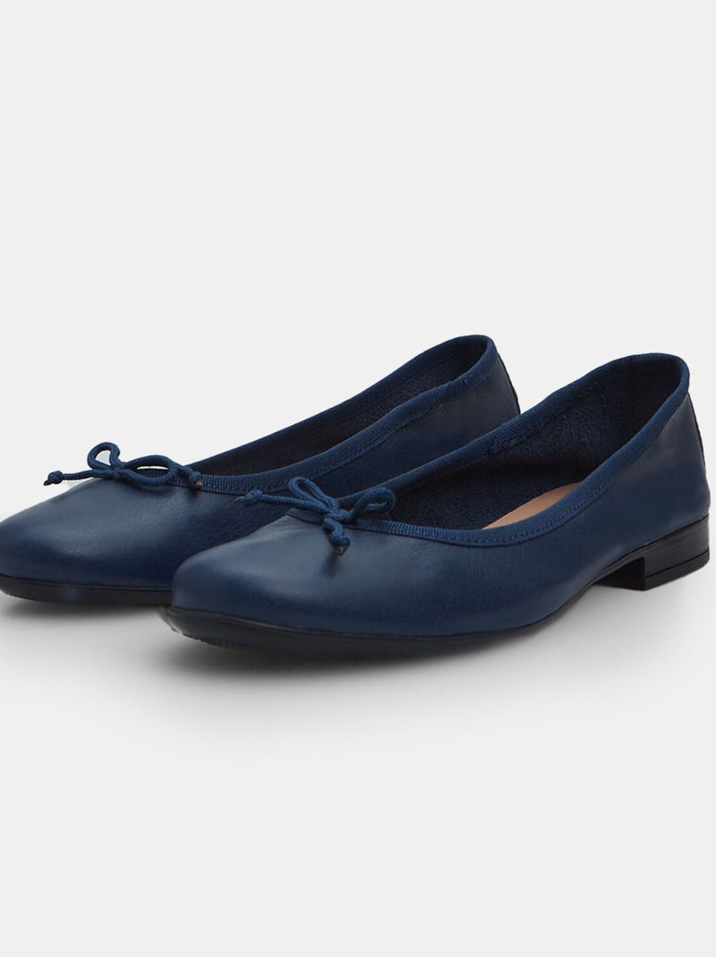 Ballerines en cuir BATA Bleu - Kiabi