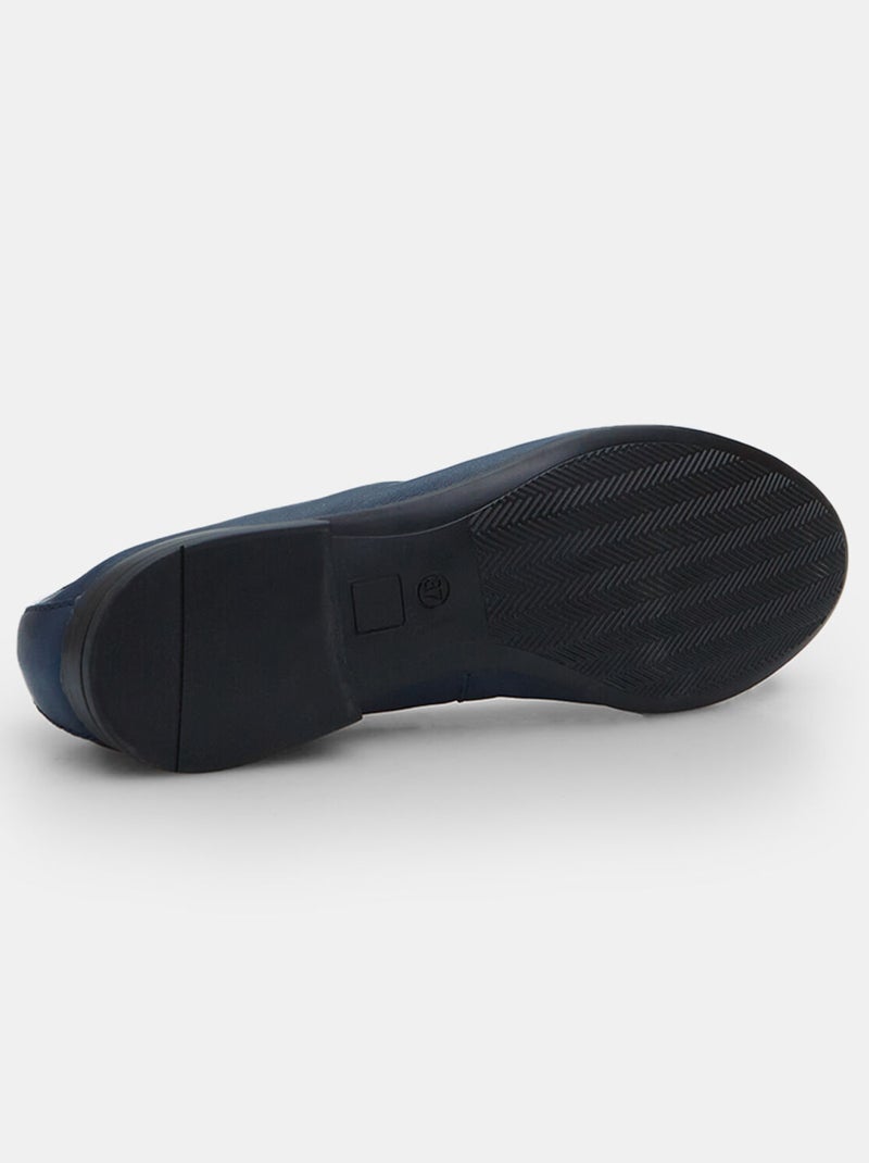 Ballerines en cuir BATA Bleu - Kiabi