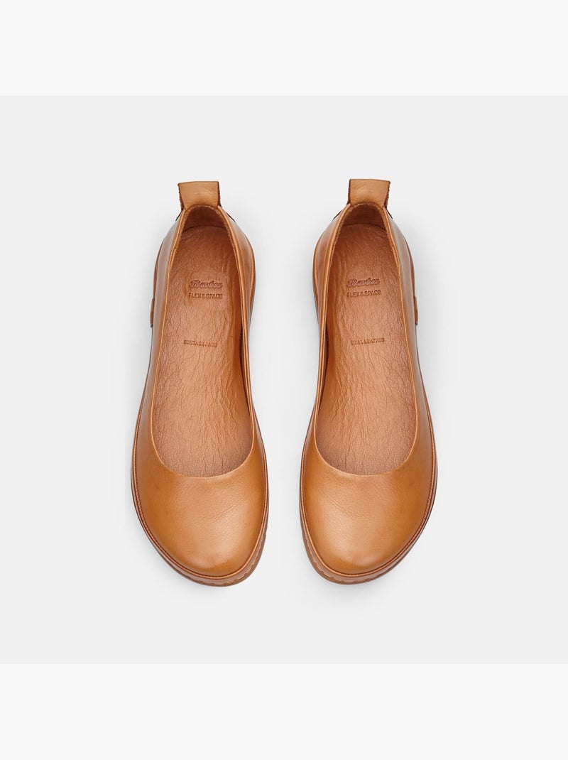 Ballerines en cuir BATA Bronze - Kiabi