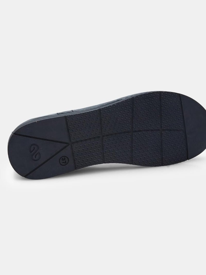 Ballerines en cuir BATA Noir - Kiabi