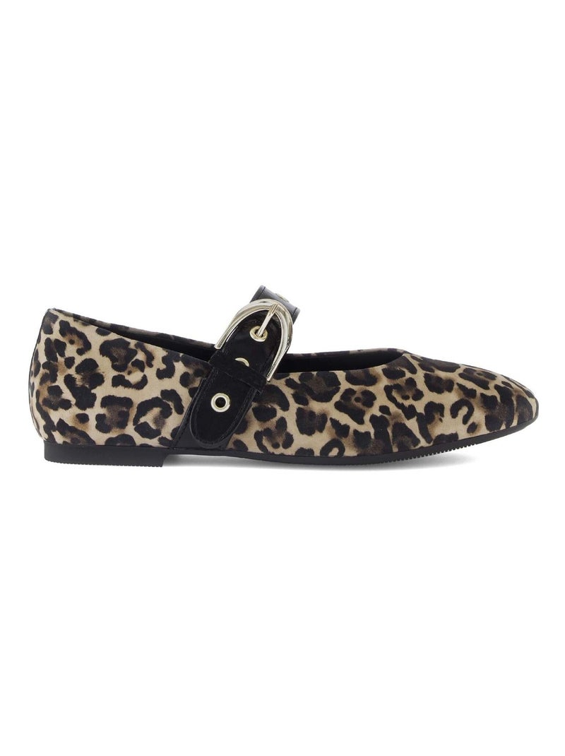 Ballerines  en cuir Beige - Kiabi
