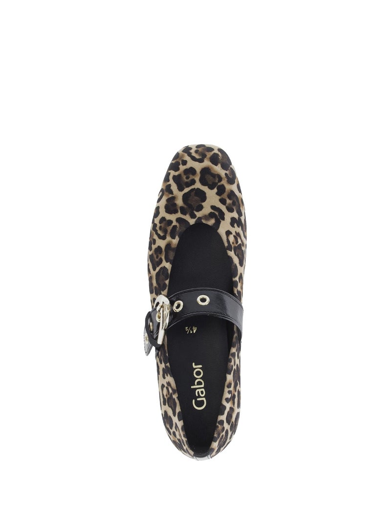 Ballerines  en cuir Beige - Kiabi