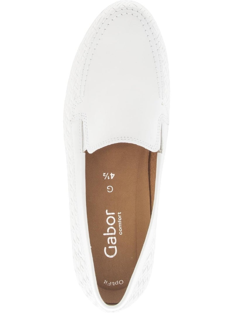 Ballerines  en cuir Blanc - Kiabi