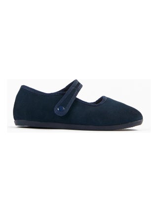 Ballerines en cuir bleu foncé pour fille manches courtes ALPINE LUXURY