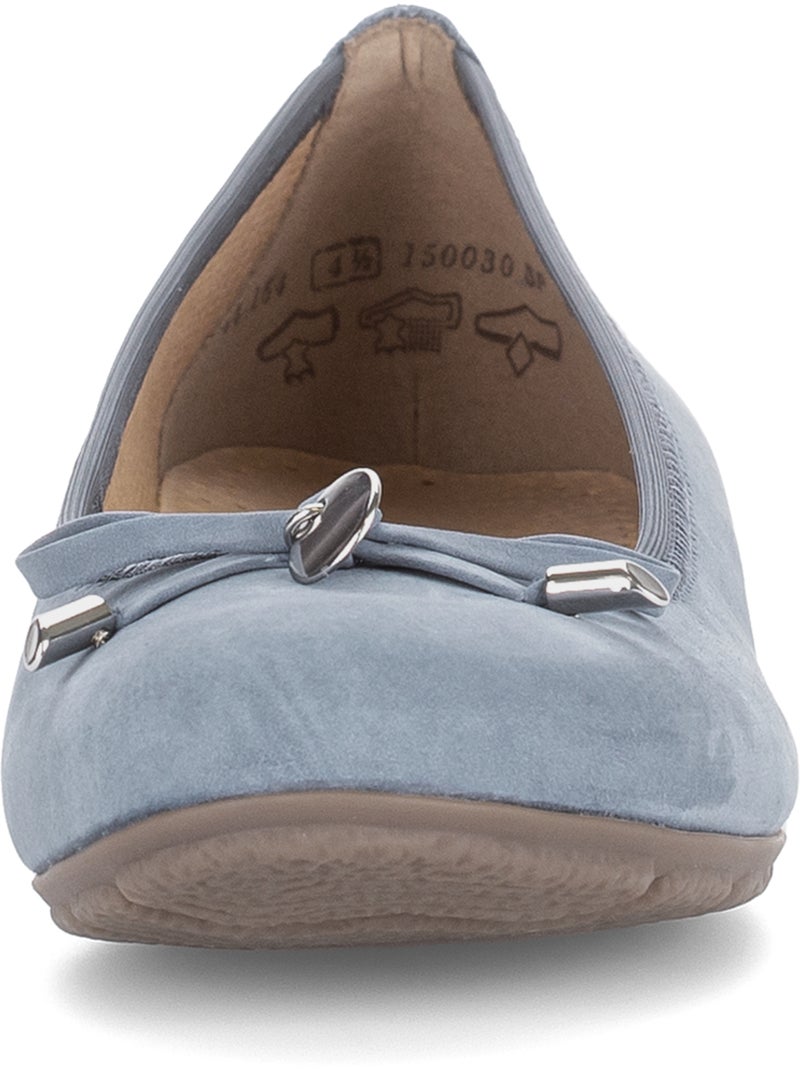 Ballerines  en cuir Bleu - Kiabi