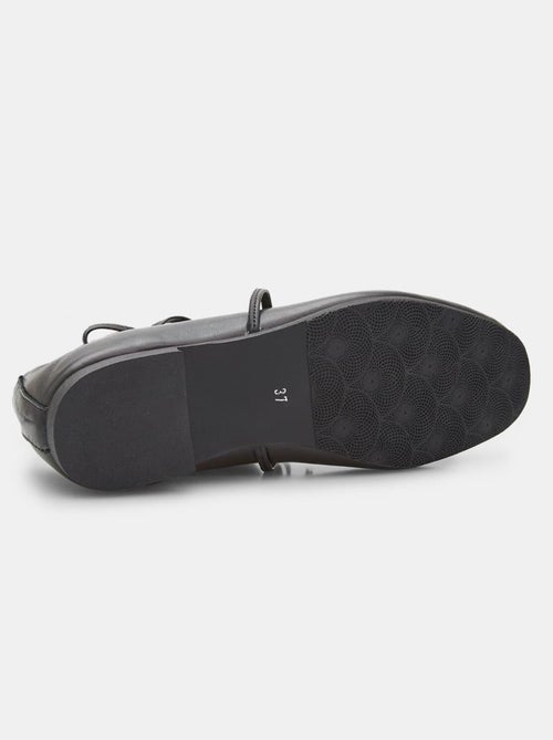 Ballerines en cuir confortables  avec noeud Bata - Kiabi