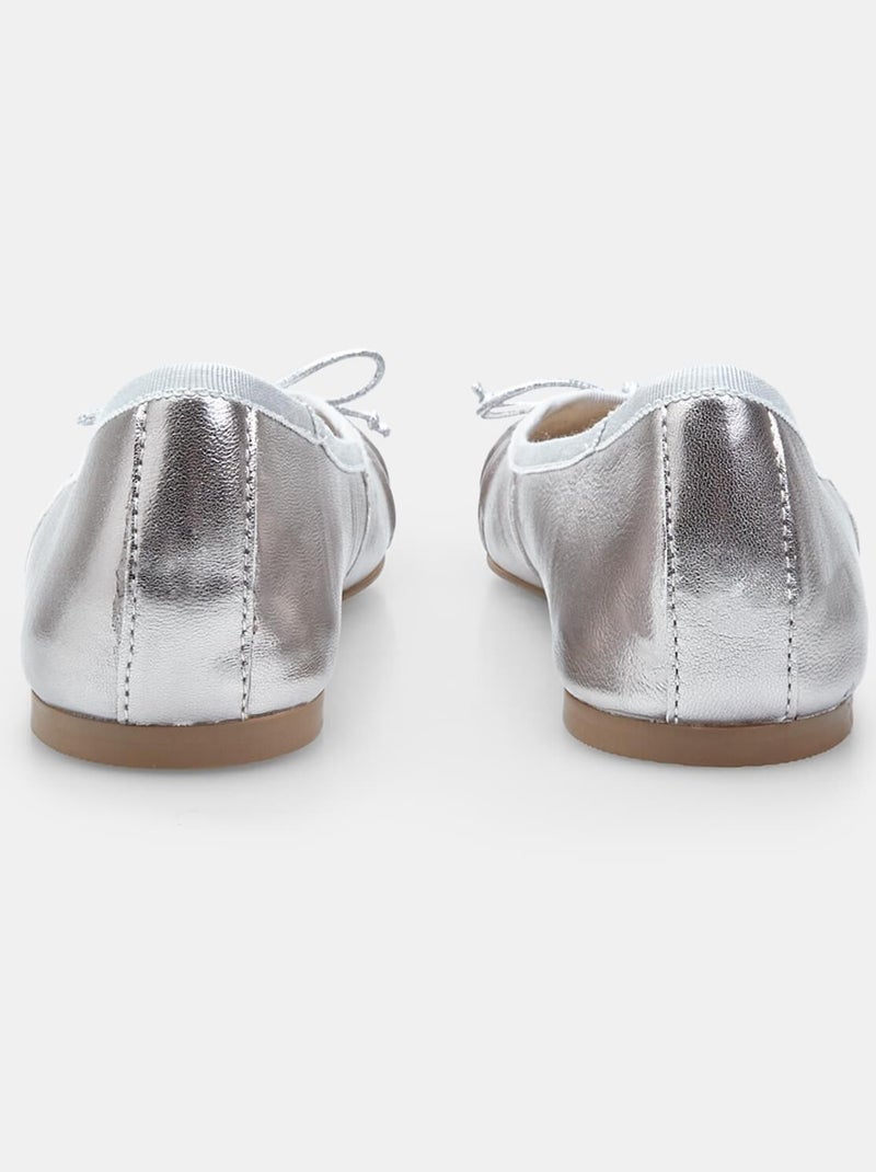 Ballerines en cuir confortables  BATA Argent - Kiabi