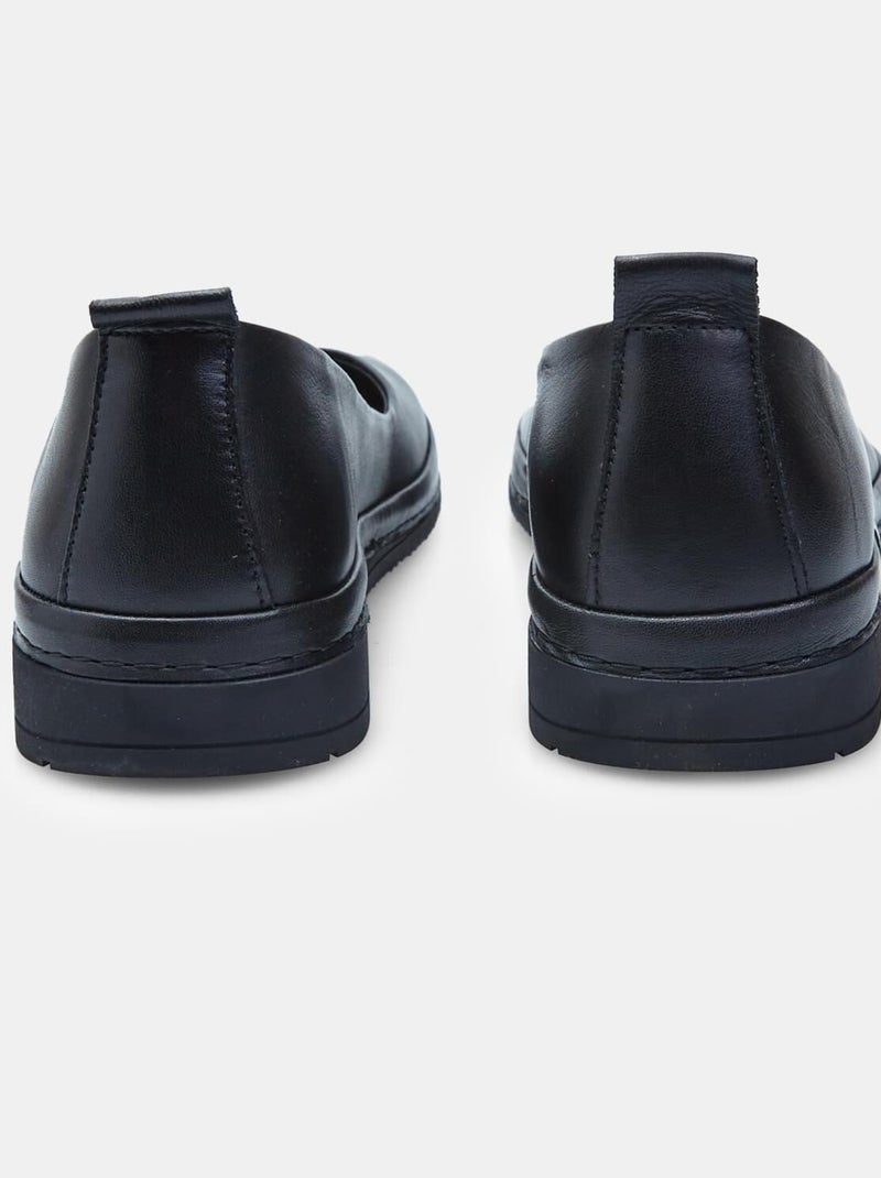 Ballerines en cuir confortables  BATA Noir - Kiabi
