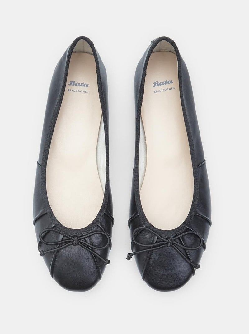 Ballerines en cuir confortables  BATA Noir - Kiabi