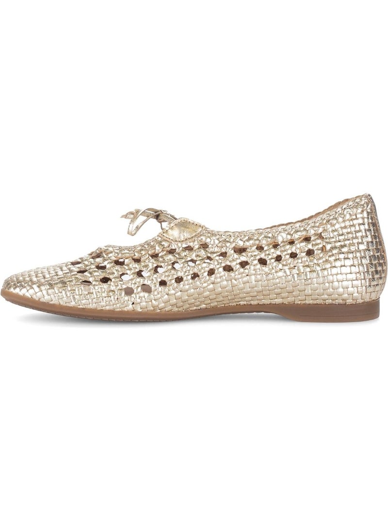 Ballerines  en cuir Doré/or - Kiabi