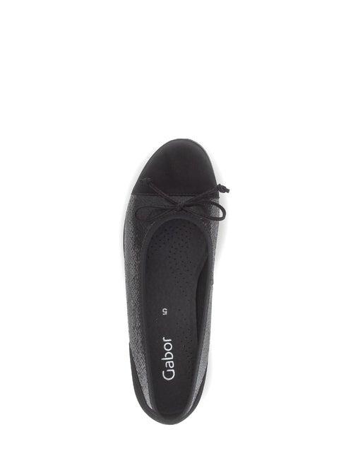 Ballerines  en cuir imprimé reptile - Kiabi