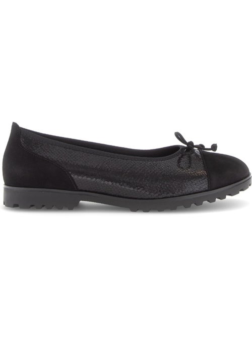 Ballerines  en cuir imprimé reptile - Kiabi