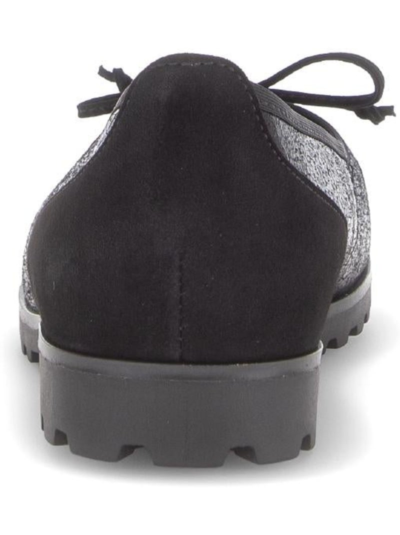 Ballerines  en cuir imprimé reptile Noir Noir - Kiabi