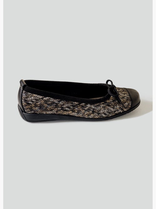Ballerines en cuir, largeur standard - Afibel - Kiabi