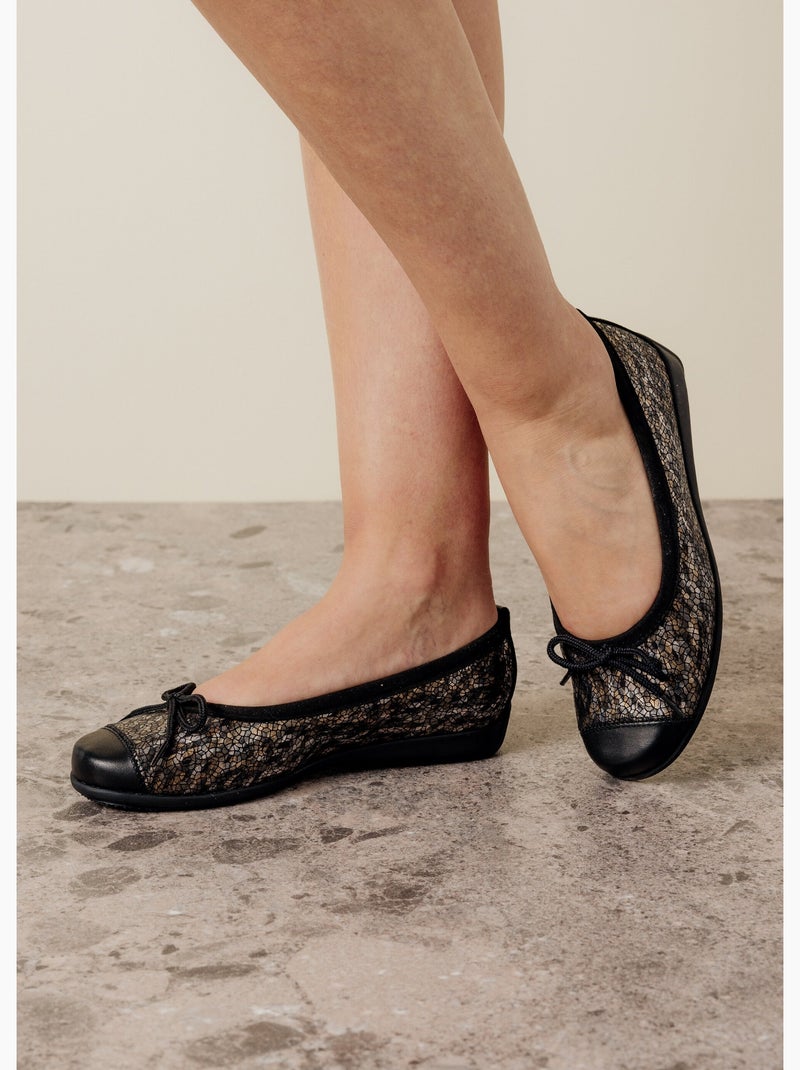 Ballerines en cuir, largeur standard - Afibel N/A - Kiabi