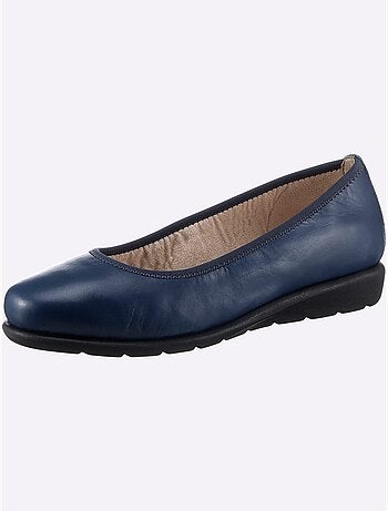 Ballerines à dessus cuir lisse et semelle souple en caoutchouc - Taille standard - Witt