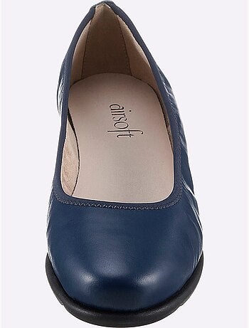 Ballerines à dessus cuir lisse et semelle souple en caoutchouc - Taille standard - Witt