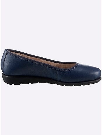 Ballerines à dessus cuir lisse et semelle souple en caoutchouc - Taille standard - Witt