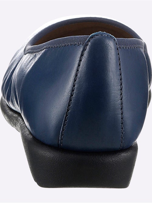 Ballerines en cuir lisse à semelle flexible et talon bas - Taille standard - Witt - Kiabi