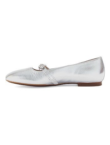 Ballerines en cuir lisse