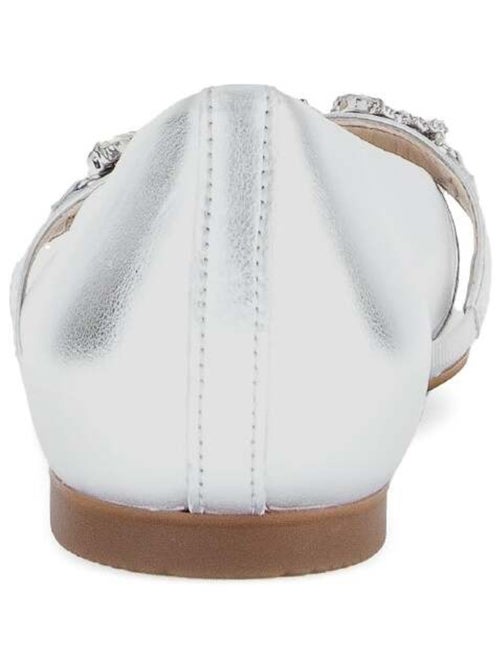 Ballerines  en cuir lisse - Kiabi