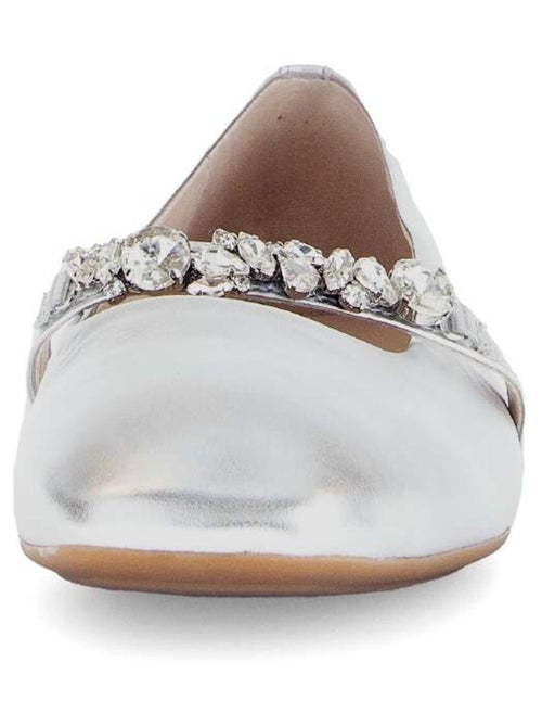 Ballerines  en cuir lisse - Kiabi