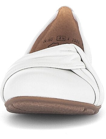 Ballerines en cuir lisse
