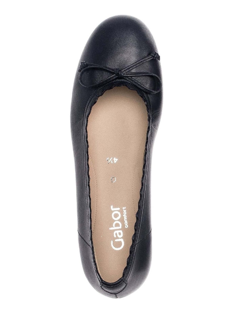 Ballerines  en cuir lisse Bleu - Kiabi