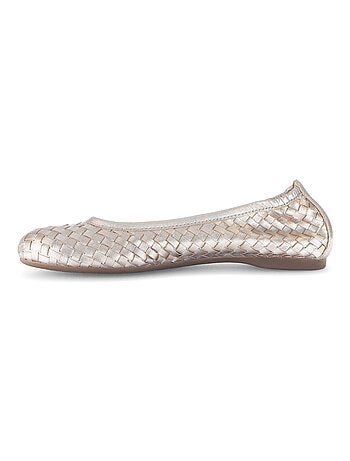 Ballerines en cuir lisse