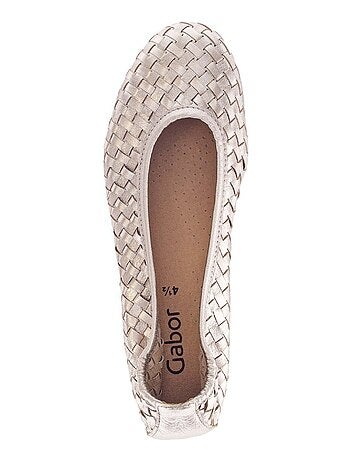 Ballerines en cuir lisse
