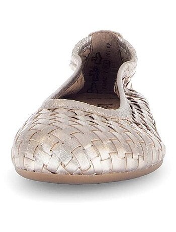 Ballerines en cuir lisse