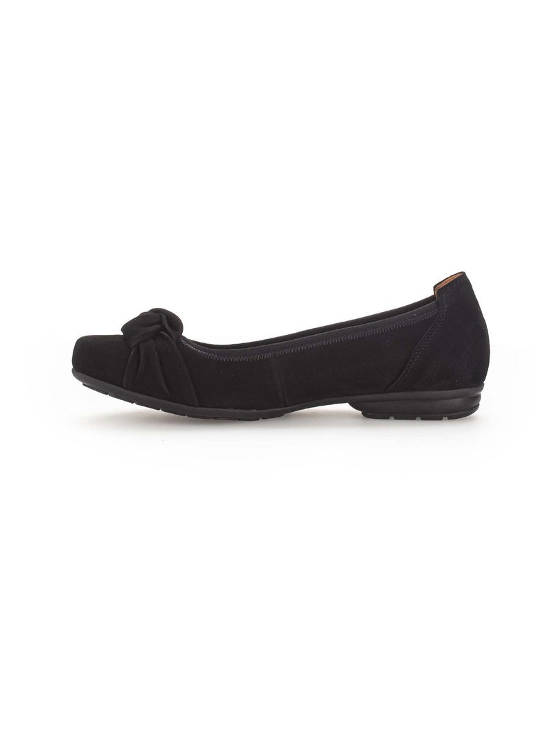 Ballerines  en cuir lisse Gabor Noir Noir - Kiabi