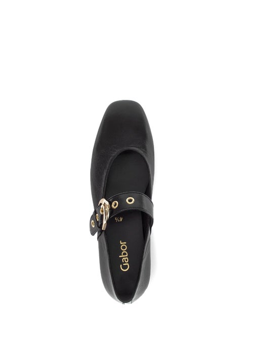 Ballerines  en cuir lisse - Kiabi