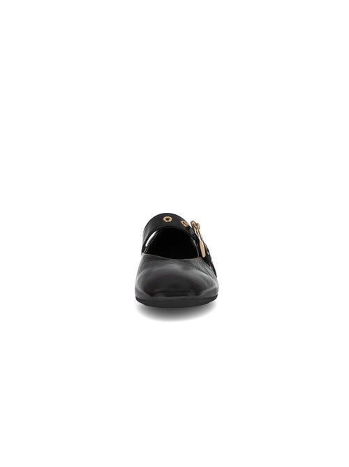 Ballerines  en cuir lisse - Kiabi