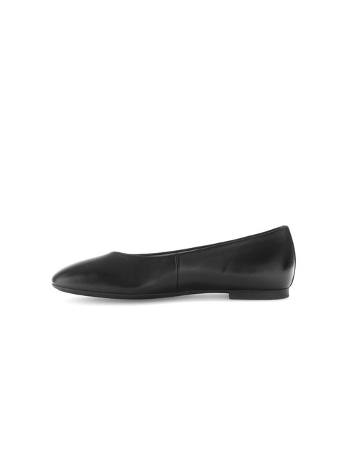 Ballerines  en cuir lisse - Kiabi