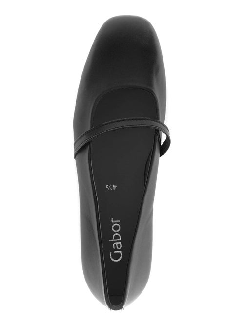 Ballerines  en cuir lisse - Kiabi