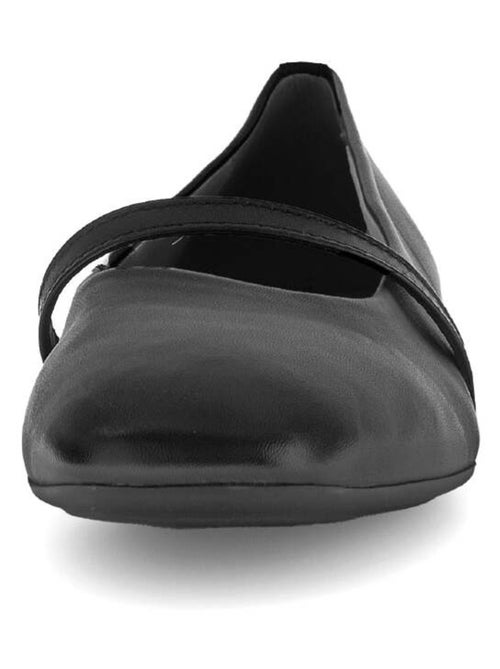 Ballerines  en cuir lisse - Kiabi