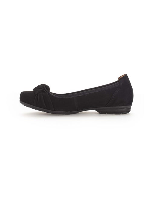 Ballerines  en cuir lisse - Kiabi